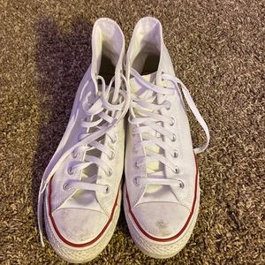 Mens White high top converse